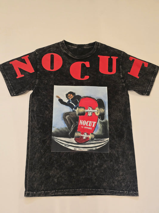 BLACK ACID WASH SKATER BOY