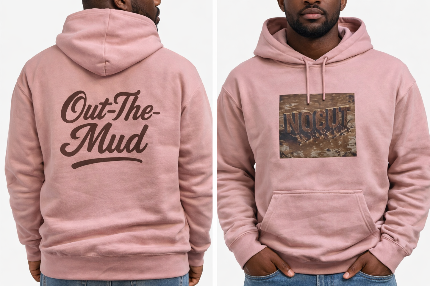 NOCUT "OUT THE MUD" SALMON GRAPHIC HOODIE