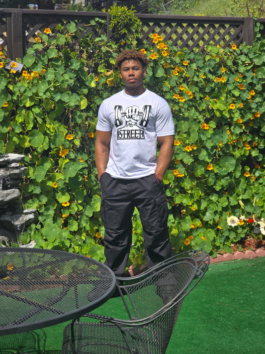 White dumbbell street