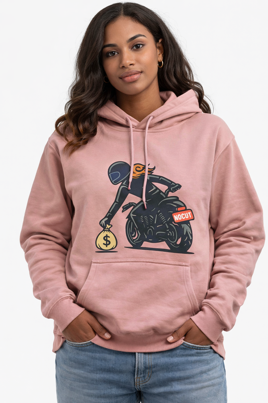 NOCUT LADY STREET RIDER SALMON GRAPHIC HOODIE