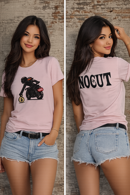 NOCTUT Motorcycle Graphic Pink Tee
